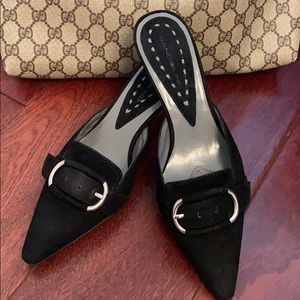 Bandolino Black Suede Mules